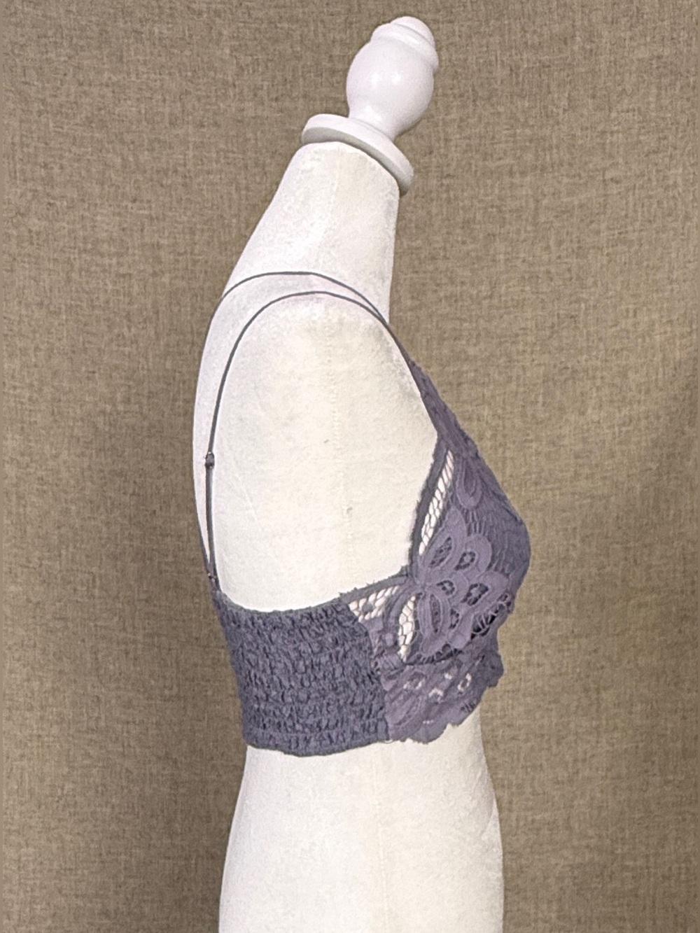 FP One Dusty Lavender Lace-Detail Strappy Bralette - Picture 3 of 5